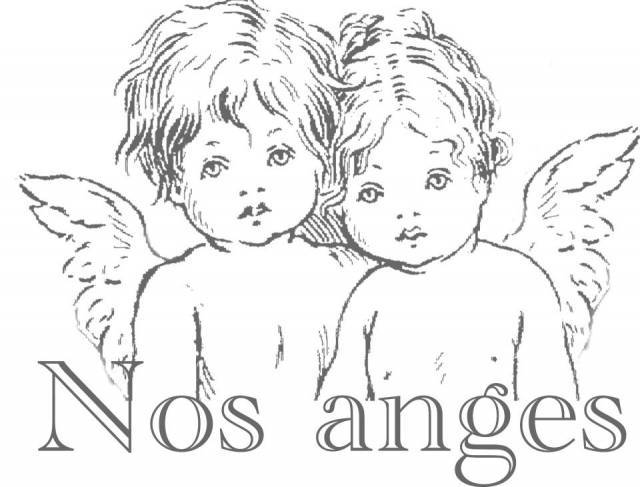 Logo de l'association nos anges gris sur fond blanc